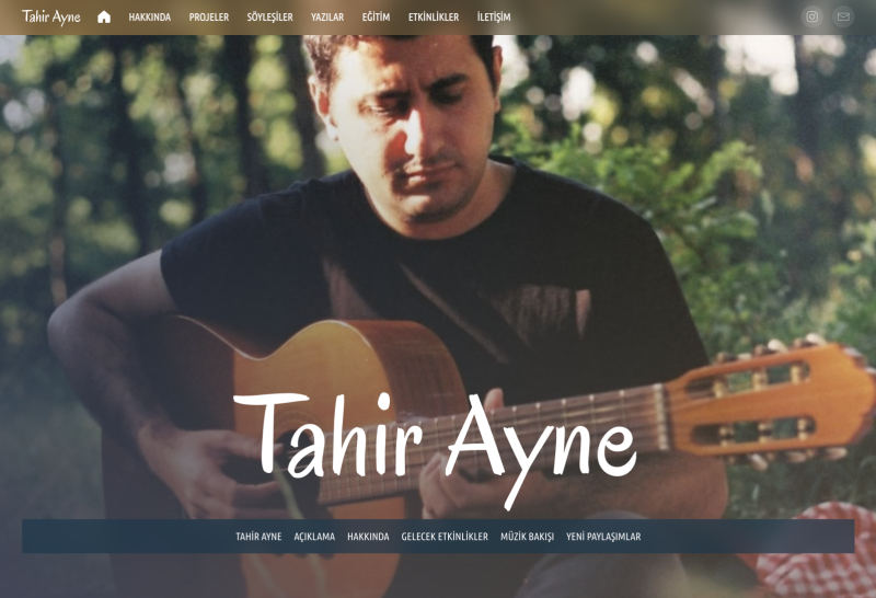 Artist Website Development - Tahir Ayne