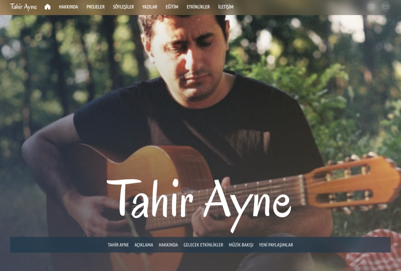 Artist Website Development - Tahir Ayne