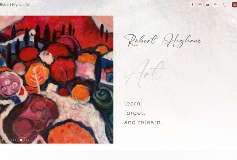 Artist Website Development for Robert Higham's Art